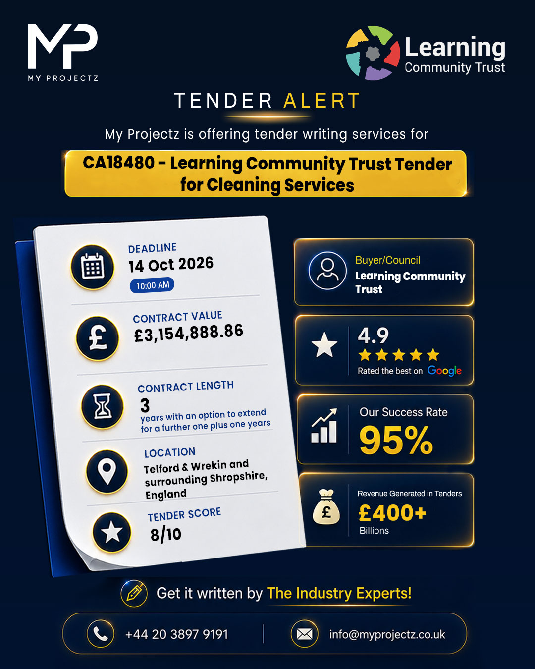 CA18480 – Learning Community Trust Tender for Cleaning Services