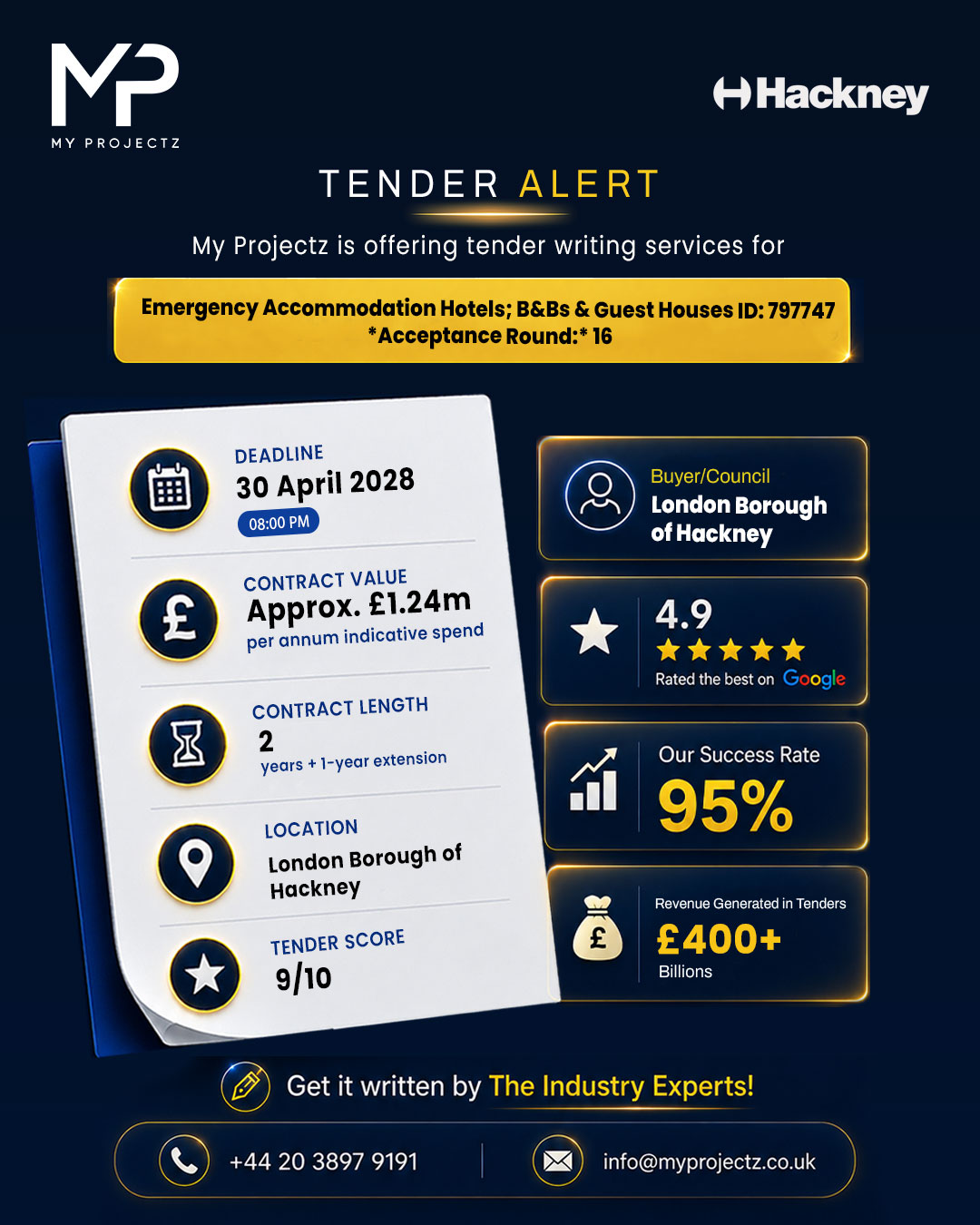 Emergency Accommodation Hotels; B&Bs & Guest Houses ID: 797747  *Acceptance Round:* 16