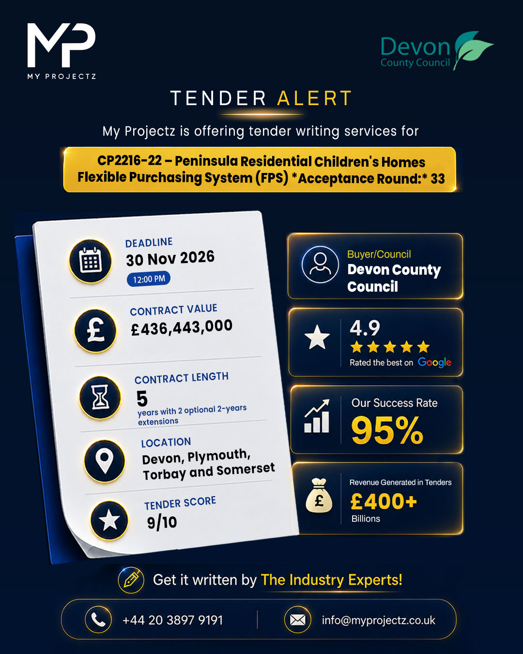 CP2216-22 – Peninsula Residential Children’s Homes Flexible Purchasing System (FPS) *Acceptance Round:* 33