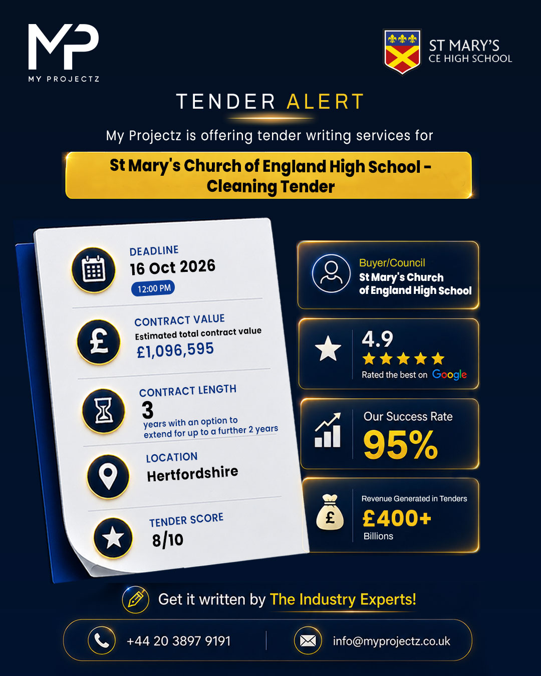 St Mary’s Church of England High School – Cleaning Tender